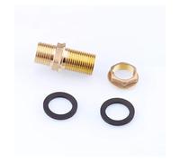 1/2" BSPP Male Thread Brass Pipe Fitting Water Tank Connector Bulkhead Adapter with Flat Washer Gasket