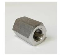 1/2" BSPP To M14x1.5mm Female 304 Stainless Steel High Pressure Hex Coupling Pipe Fitting Connector
