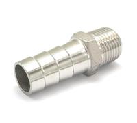 1/2" BSPT Male Fit Hose I/D 19mm Hose Barbed 304 Stainless Steel Pipe Fitting Hose tail Connector 230 PSI