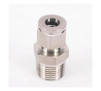 1/2" BSPT Male -Fit Tube O/D 3/8" 304 Stainless Steel Sleeve Ferrule Pneumatic Connector Adapter