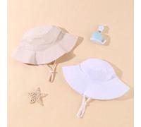 1/2 Confezione Cappello da sole per bambini UPF 50+ Protezione solare Cappello a secchiello per bambini Cappello da spiaggia estivo con tesa ampia Unisex per bambini e bambine 6-12M,1-2Y,2-3Y,3-6 anni