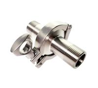 1/2" DN15 Male Thread Set Ferrule OD 50.5MM Pipe Fittings + Tri Clamp +PTFE Gasket Stainless Steel SS304