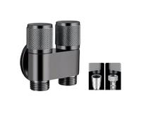 1/2" Double Switch Outlet Angle Valve - Stainless Steel or Alloy, Auto Water-Stop Design, Space-Saving Dual Control Valve for Toilet, Washer & Sink (Style#1)