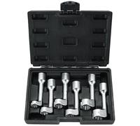 1/2 "DR L-Type Diesel Iniettore Società della linea di spina set, 6pcs 12pt set di socket di carburante diesel 12 14 16 17 18 19 mm, strumento di rimozione dello smantellamento della linea