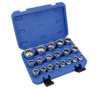 1/2" Drive Gear Lock Metrico + Prese Imperiali 8 - 32 mm 5/16 - 1-1/4 Set da ...