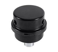 1/2 - Filtro per compressore d'aria, con attacco filettato in metallo, filtro di aspirazione per compressore d'aria senza olio (nero) + filtro aire compresor