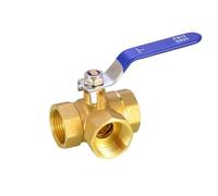 1/2 IN copper three way ball valve T type L type 1/4IN 3/8IN 3/4 IN 1 IN inner wire valve switch water pipe(L- 3- DN10)