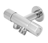 1/2 Inch Brass Angle Valve | Double Handle 3 - Way Diverter for Hot & Cold Water | Leak - Prevention Faucet for Washing Machine/Toilet/Sink | G1 / 2 Thread, 20 MPa Pressure