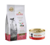 1,2 kg Almo Nature HFC Adult + 12 x 95 g Alimento umido gratis! - 1, 2 kg Salmone