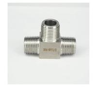 1/2" NPT Male Tee 3 Way Pipe Fitting 304 Stainless Steel Water Gas Oil