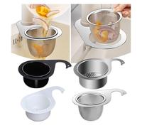 1/2 PCS Cestello Di Scarico Multifunzionale A Forma Di Cigno For Lavello Da Cucina, Filtro Di Scarico For Lavello In Acciaio Inox, Cestello Filtro Sospeso For Lavello(1PCS White)