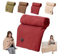 1/2 Pcs Portable Heated Shawl Wrap Cordless USB Blanket for Women，1pc-a | Soft Wearable Heated Shawl Blanket with Zipper, 150*80cm, 3 Heating Levels Electric Throw Blanket for Office Home Camping