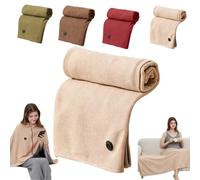1/2 Pcs Portable Heated Shawl Wrap Cordless USB Blanket for Women，1pc-b | Soft Wearable Heated Shawl Blanket with Zipper, 150*80cm, 3 Heating Levels Electric Throw Blanket for Office Home Camping