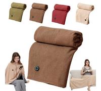 1/2 Pcs Portable Heated Shawl Wrap Cordless USB Blanket for Women，1pc-d | Soft Wearable Heated Shawl Blanket with Zipper, 150*80cm, 3 Heating Levels Electric Throw Blanket for Office Home Camping