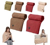1/2 Pcs Portable Heated Shawl Wrap Cordless USB Blanket for Women，2pc-b | Soft Wearable Heated Shawl Blanket with Zipper, 150*80cm, 3 Heating Levels Electric Throw Blanket for Office Home Camping
