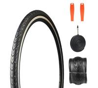 1/2 pezzi, 700 x 35 C, pneumatici da corsa con protezione da 3 mm, 37 - 622, per bici da strada, bici ibrida (1 set (1 pneumatico 700 C, 1 tubo + 21 leva per pneumatici)