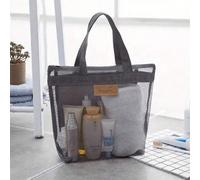 1/2 pezzi Borsa da doccia leggera in rete, con cerniera e manico, organizer portatile per bagno e toilette, con tecnologia ad asciugatura rapida, borsa da toilette portatile, ottima per palestra e via