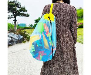 1/2 pezzi Borsa da spiaggia a rete serie conchiglia, tracolla regolabile, borsa tote da spiaggia carina, adatta per raccogliere conchiglie, giocattoli da spiaggia e forniture per il nuoto, borsa organ