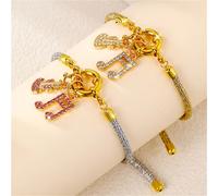 1/2 pezzi Braccialetto regolabile alla moda e dolce per bambini, braccialetto con ciondolo a forma di nota musicale di chitarra in oro/argento 2 pezzi/set,1 braccialetto d'oro,Bracciale in argento, 1