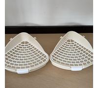 1/2 pezzi, Cassetta Igienica Angolare Triangolare in Plastica Resistente - Adatta per , Porcellini d'India e Cincillà