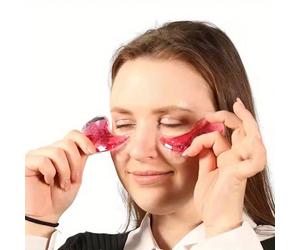 1/2 pezzi Cerotti per gli occhi in gel riutilizzabili, cuscinetti per gli occhi con perle di gel rinfrescanti per alleviare la stanchezza e lo stress agli occhi, maschera per gli occhi con gel caldo/f