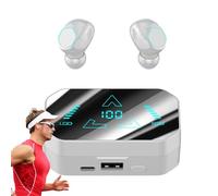 1/2 pezzi Cuffie senza fili-auricolari impermeabili auricolari LED, microfono integrato ricaricabile | Auricolari intelligenti per Guidare, Correre, Viaggiare, Colore casuale 4x3x2 Pollici