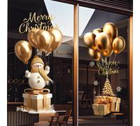 1/2 pezzi Decorazioni natalizie con palloncini dorati adesivi elettrostatici per vetri, Decorazioni natalizie per casa e finestre, Adesivi statici ideali come regali di Natale per famiglia e amici. B,