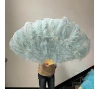1/2 pezzi di piume di struzzo bianche soffici per feste di carnevale, matrimoni, spettacoli di danza del ventre, decorazioni fai da te, ventaglio, piume, 130 cm, azzurro, 100 cm, 1 paio (due)