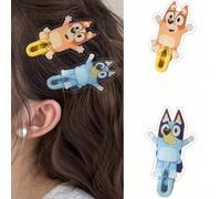 1/2 pezzi Fermagli per capelli Blueys, cartone animato Bluey Bingo Dog, Coco Rusty Muffin, fermagli per capelli in acrilico carini, accessori decorativi per capelli, per feste (alcune parti potrebbero