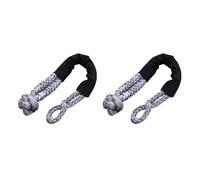1-2 Pezzi Funi Di Traino For Auto Sintetiche Fuoristrada Gancio Verricello Corda Morbida Grillo 38000 Libbre Cinghia SUV Resistente All'usura For ATV UTV Forte Resilienza(2Pcs Grey)