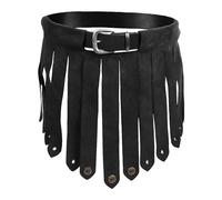 1/2 pezzi gonna vichinga da donna, gonna vichinga con nappa, costume gotico vichingo | gonna da gladiatore romano vintage in pelle PU, durevole gonna con armatura vichinga, accessori