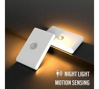 1/2 pezzi Luce notturna intelligente ricaricabile con sensore di movimento, illuminazione morbida a doppia faccia, adatta per corridoio, scale, camera da letto, bagno, cucina A,B,A-2 pezzi,B-2 pezziAB