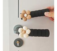 1/2 PEZZI Piccolo copri maniglia della porta con design floreale, colore nero, protegge parete e serratura della porta dai danni, antistatico, mantiene il calore Viola 2 pezzi,Blu scuro 2 pezzi,Rosa r