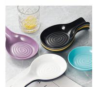 1/2 pezzi Poggiaposate, Supporto per cucchiaio da minestra, Tappetino per cucchiaio condiviso, Tappetino termoisolante, Accessorio da cucina - Consegna casuale 1 pezzo - bianco,1 pezzo - Nero,1 nero +