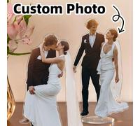 1-2 pezzi Portafoto in acrilico personalizzato per ritratti, supporto in acrilico per ritratti da matrimonio, cornice per foto di coppia personalizzata, regalo personalizzato per coppie, decorazione p