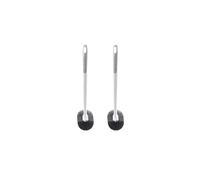 1/2 pezzi Scopino for WC for uso domestico senza angoli morti, spazzola for accovacciamento speciale for la pulizia del WC con manico lungo montato a parete(2pcs)