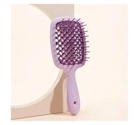1/2 pezzi set pettine for massaggio del cuoio capelluto pettine scavato shampoo spazzola for massaggio for bottiglia spray for lavaggio dei capelli da bagno(1pc comb Purple)