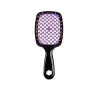 1/2 pezzi set pettine for massaggio del cuoio capelluto pettine scavato shampoo spazzola for massaggio for bottiglia spray for lavaggio dei capelli da bagno(1pc comb Purpleblack)