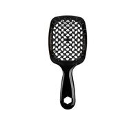 1/2 pezzi set pettine for massaggio del cuoio capelluto pettine scavato shampoo spazzola for massaggio for bottiglia spray for lavaggio dei capelli da bagno(1pc comb Black)