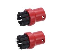 1/2 pezzi Spazzola for motore a vapore Spazzola di pulizia del vapore di ricambio(2pcs Red)