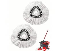 1/2 pezzi Teste di ricambio per mocio, compatibili con mocio a pedale O-Cedar/Easywring, 2 pezzi di ricambio in microfibra super per mocio 2 pacchi,1 confezione,Confezione da 3,Confezione da 4ABS