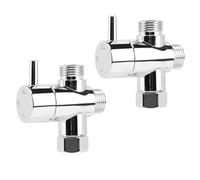 1/2 pezzi Valvola deviatrice for soffione doccia a 3 vie G1/2 Adattatore for interruttore a tre funzioni Connettore for rubinetto for hotel e casa Accessorio for bagno(2 PCS)