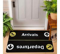 1/2 pezzi Zerbini antiscivolo con design di arrivo e partenza di aerei a reazione, ideali per ingresso, porta, cucina e bagno - Set di tappeti da cucina rettangolari per la decorazione della casa 50x8