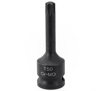 1/2 pollice Drive Torx Socket Adapter Bit Set T20-T100 Chrome Steel Hex Wrench Tool Pneumatic Torque Applications(T50)