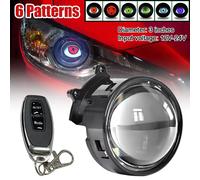 1/2 pz 12 V LED rosso/blu ghiaccio/verde 6 velocità + modalità automatica Devil's Eye Evil Eye telecomando Obiettivo lampada ghts Luci Auto