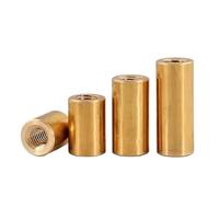 1/2 pz M8 M10 M12 Ottone Tondo Allungato Dado Passante Filettato Collegamento Pilastro Rame Lunghezza 5mm-45mm(M12x10x18mm-1Pcs)
