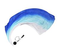 1/2 pz Velo di Seta Poi di Danza Multicolore - Elegante Streamer Poi di Danza del Ventre, Velo Sciarpa di Seta in Colori Gradali con Sfera Poi | Velo for pratica di culto e danza, Velo di seta da danz