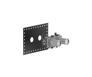 1/2 thermostat encastré Gessi pour baignoire/douche pour 1-3 voies, pour 1 voie utiliser la sortie gauche, pour 2 voies utiliser les sorties supérieure et inférieure, pas de sécurité intrinsèque, 5416