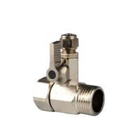 1/2 "To 1/4" Zinc Alloy Ball Valve RO Water Purifier Adapter Garden Water Ball Valve Tap Connector Hardware Accessories