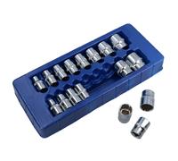1/2" Unità Metrica MM Prese Basse Bi-Esagono 12 Lati 10mm - 30mm Set 17pz